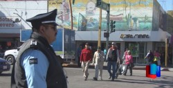 Comercio ordenado en el centro de la ciudad