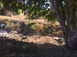 Sucio el  arroyo del Piojo en Tierra Blanca