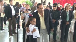 Lunes cívico llega a la Escuela Primaria Miguel Alemán