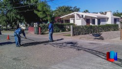 Rehabilitan calles de Navojoa