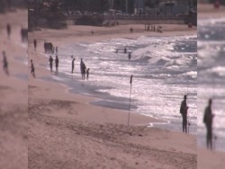 Fuerte oleaje en playas de Mazatlán por tercera tormenta invernal