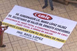 Reconoce gobierno del estado, adeudo a constructor en huelga