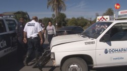 Chocan vehículos en calles de Navojoa
