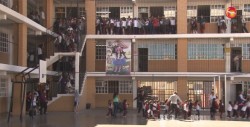 Evacuan en simulacro de incendio a 700 alumnos