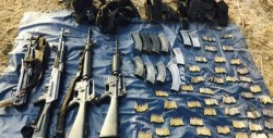 Hallan arsenal de "Los Tequileros" en cerro de Guerrero