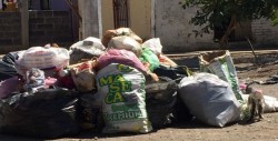 Con montones de basura en Fraccionamiento Los Ángeles