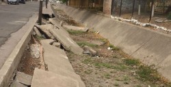 Dañado arroyo ubicado en Infonavit Barrancos