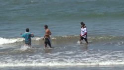 Joven a punto de perecer en el mar