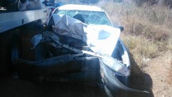 Aparatoso accidente se registra en la carretera libre
