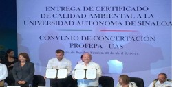 Recibe la U.A.S. certificado de calidad ambiental