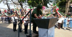 En Puebla realizan ceremonia de 'Quema de Banderas'
