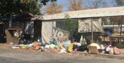 Siguen tirando basura justo afuera del Parque Solidaridad