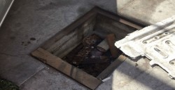 Registro sin tapadera en la Jorge Almada