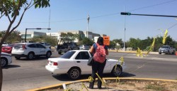 Colocan semáforos por trabajos en el Pedro Infante