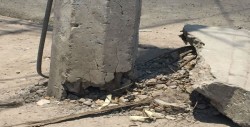 Poste peligroso por la colonia Pemex