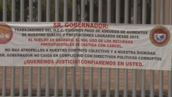 Se manifiestan trabajadores del Hospital Civil
