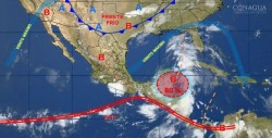 Ciclón tropical traerá tormentas en el sur-oriente del Golfo de México
