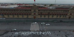 Periodistas protestan frente a Palacio Nacional por agresiones