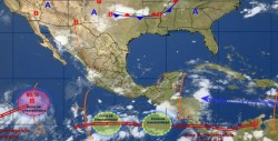Onda tropical 10 mantiene  lluvias en la mayor parte del país