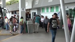 Alto flujo de viajeros en la central