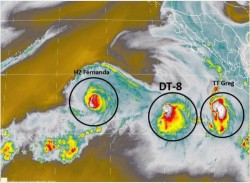 Tres fenómenos climáticos en el pacífico
