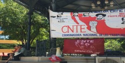 Sigue la manifestación de Profesores cesados