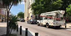 Sin luz una parte del centro de Culiacán por fallas en el suministro eléctrico