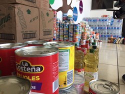Siguen recolectando víveres