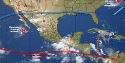 Prevén tormentas en Guerrero, Oaxaca y Chiapas