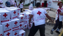 Cruz roja envía víveres a damnificados