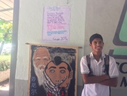 Estudiantes de COBAES, pintan sus emociones.