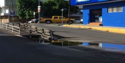 Con fuga de agua por la Riva Palacio