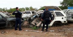 Operativo en "Yonkes" al sur de Culiacán