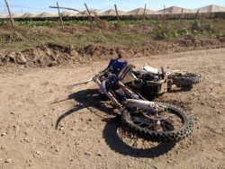 Se accidenta motociclista en Aguaruto